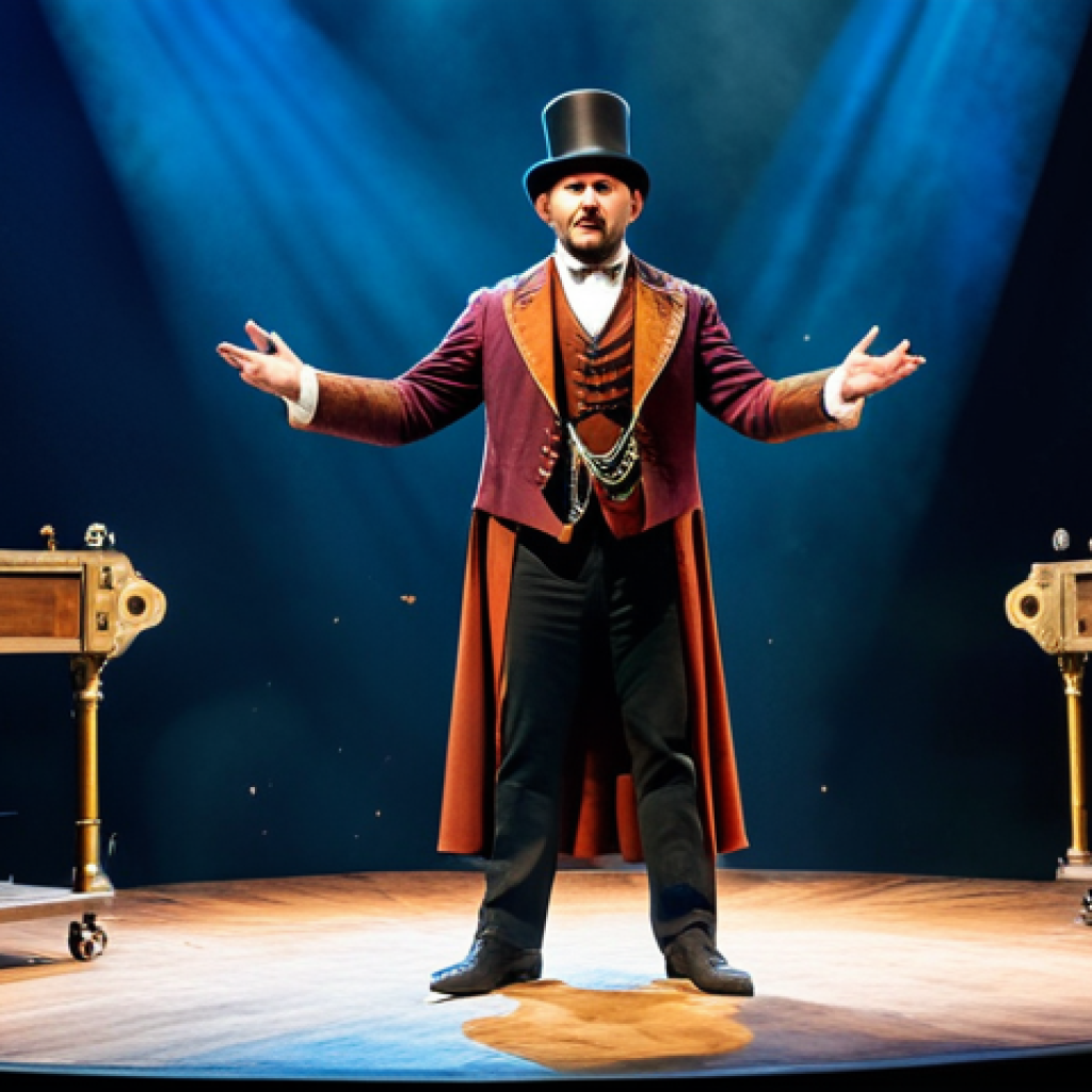A Magician's Grand Finale**
"A professional magician in a dramatic, fully clothed steampunk-inspired costume, performing a grand levitation illusion on a stage with intricate gears and Victorian-era machinery, fully clothed, dramatic lighting, audience in awe, safe for work, perfect anatomy, correct proportions, professional stage photography, high quality, appropriate content, professional, modest clothing."
**