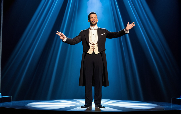 Stage Illusion Grandeur**
"A professional magician in a fully clothed, elegant stage costume, performing a classic levitation illusion on a large stage with dramatic lighting, appropriate attire, safe for work, perfect anatomy, natural proportions, professional photography, high quality, family-friendly, well-formed hands, proper finger count, natural body proportions."
**